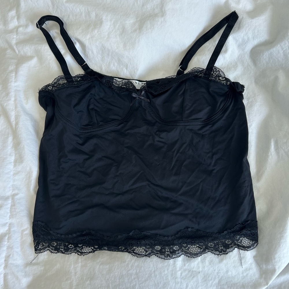 Ardene Black Lace Trim Cami